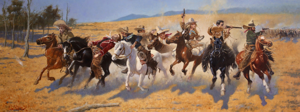 Hillier, Matthew, 32B, "A Dash for the Timbers (After Remington)"