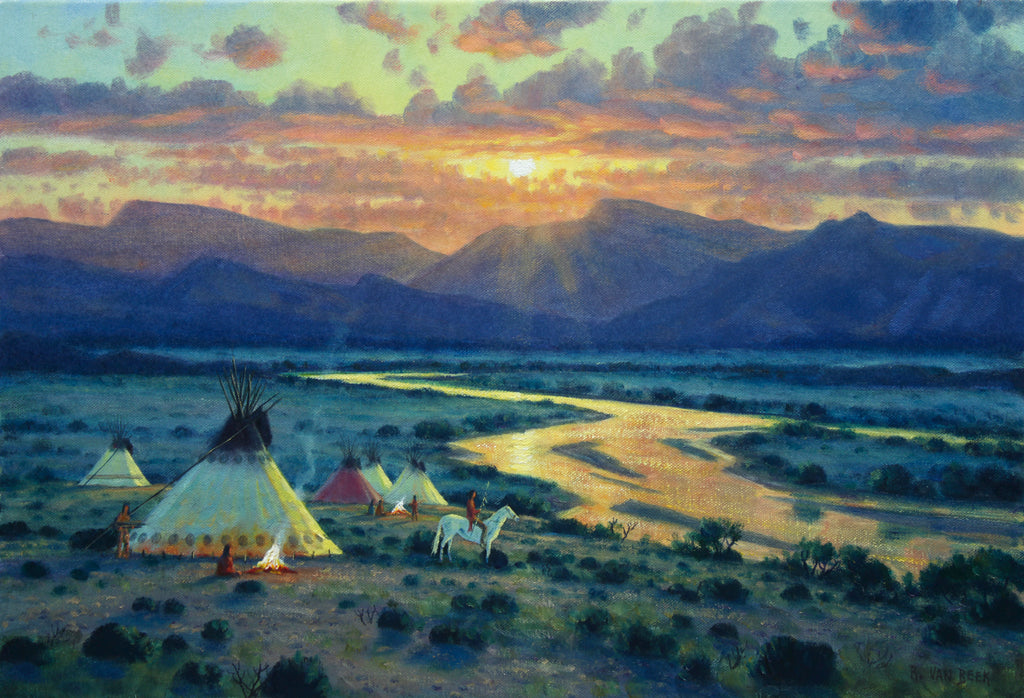 Van Beek, Randy. 80C, "Apache Camp in the Sierra Del Carmen Range", 2023