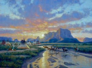 Van Beek, Randy. 79SW, ""Apaches Return to Camp" Big Bend Texas" SOLD